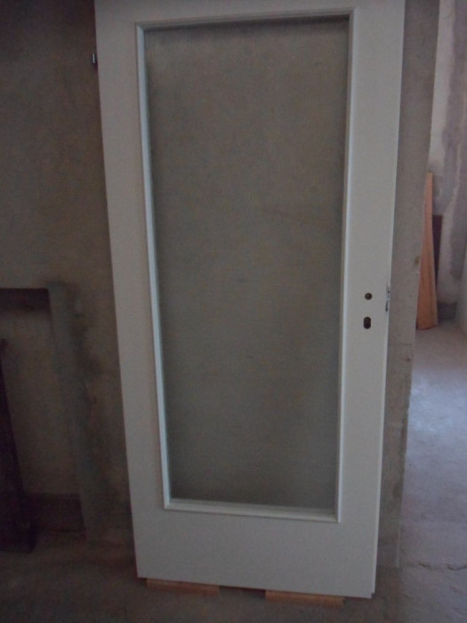 Drzwi wewnetrzne 90 prawe , białe z szybą, nowe.: zdjęcie 77546200