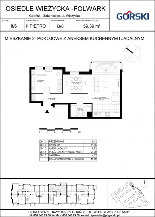 mieszkanie B8 Wieżycka Folwark 59.73m2: zdjęcie 87053874