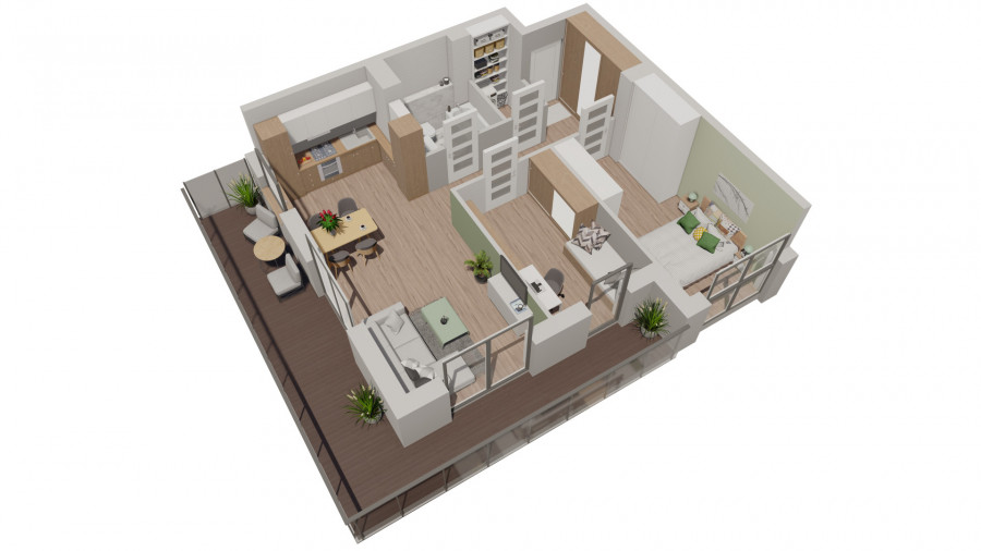 Pruszcz Park 2.A.32- odbiór 2023-mieszkanie 3pok z narożnym balkonem: zdjęcie 87251641