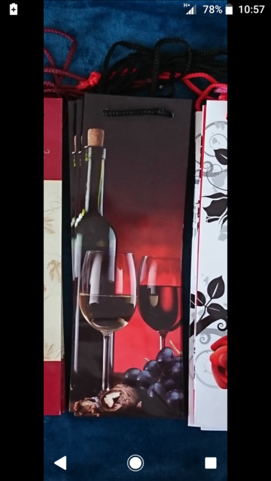 Torebka prezentowa na wino butelka ozdobna.: zdjęcie 87047541