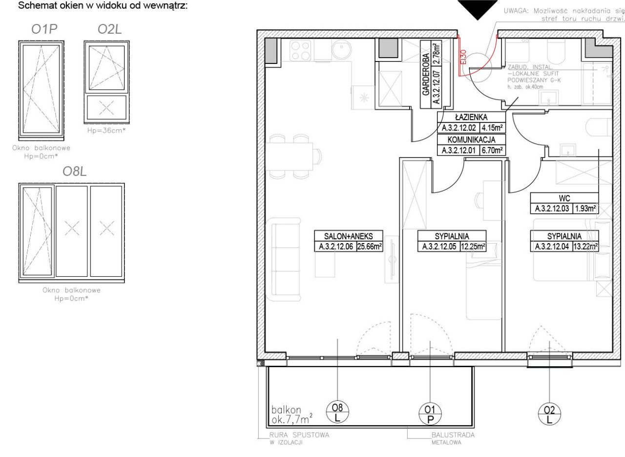 INPRO S.A. - RYTM -  Gotowe do odbioru mieszkanie 3-pok. 66.66 m2 garderoba: zdjęcie 94256303