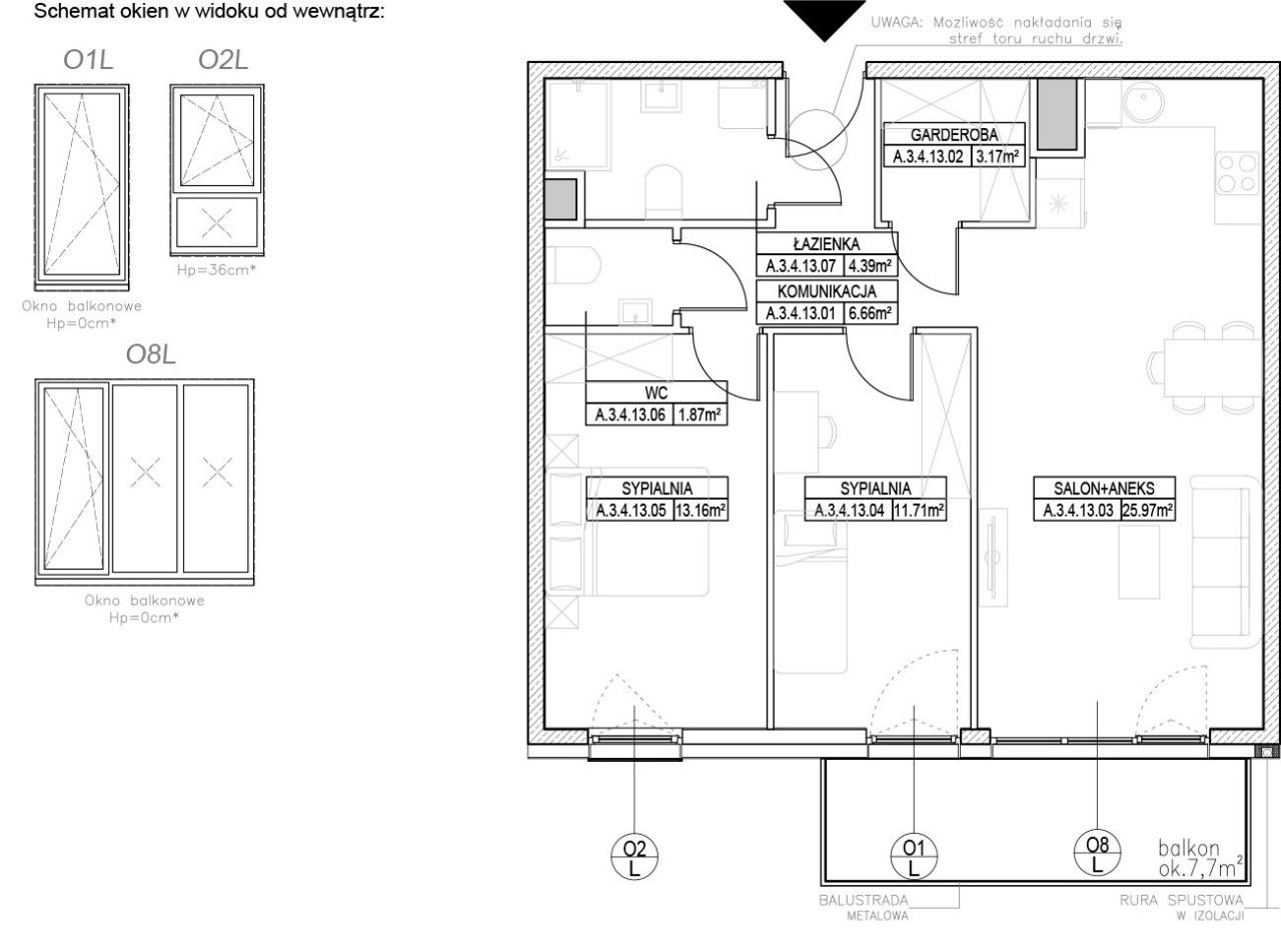 INPRO S.A. - RYTM -  Gotowe do odbioru mieszkanie 3-pok. 66.94 m2 garderoba: zdjęcie 94256626