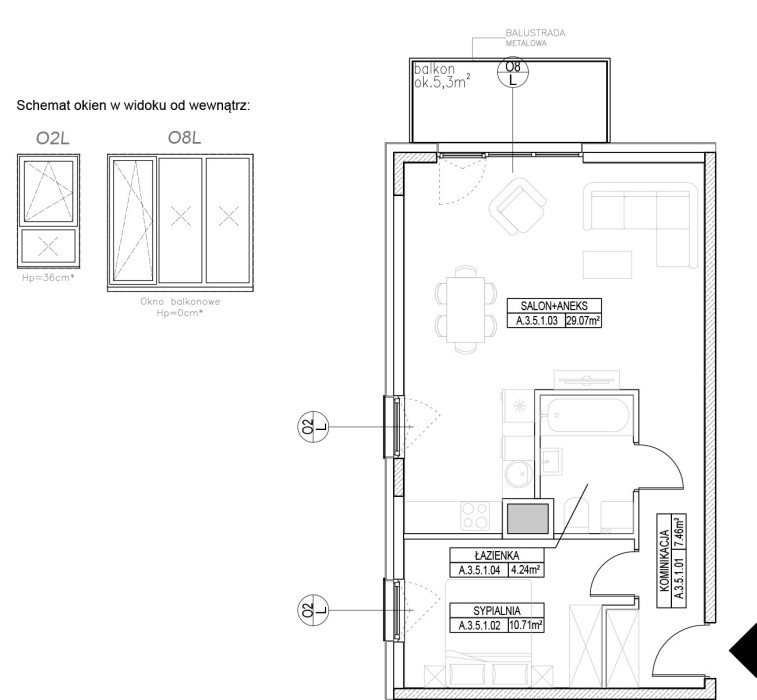 INPRO S.A. - RYTM - mieszkanie 2-pok. 51.48 m2: zdjęcie 90839754