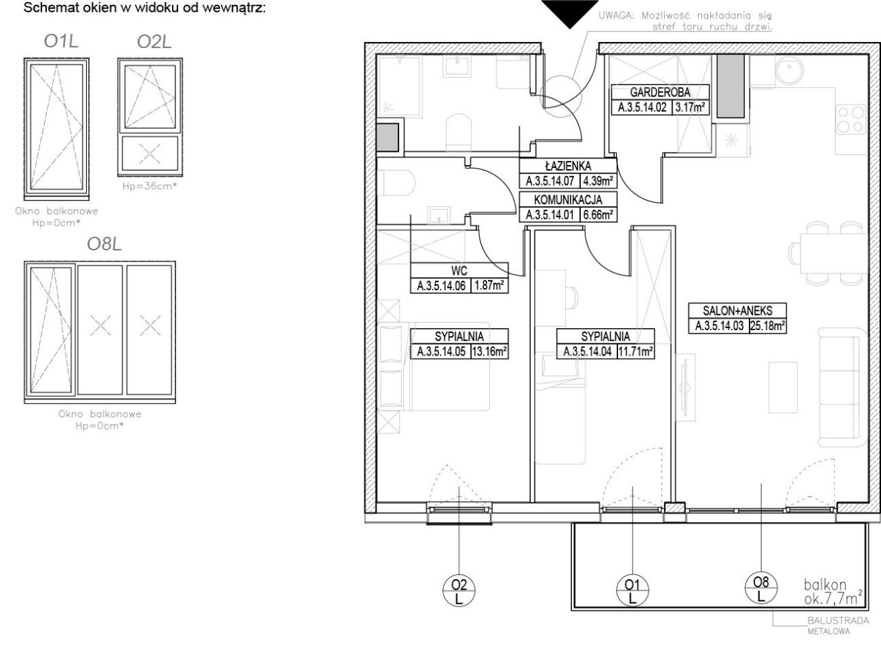 INPRO S.A. - RYTM -  Gotowe do odbioru mieszkanie 3-pok. 66.33 m2 garderoba: zdjęcie 94256840