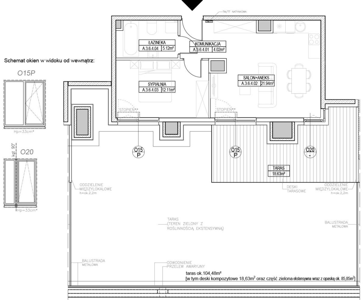 INPRO S.A. - RYTM -  Gotowe do odbioru mieszkanie 2-pok. 43.22 m2 taras na dachu: zdjęcie 94257057