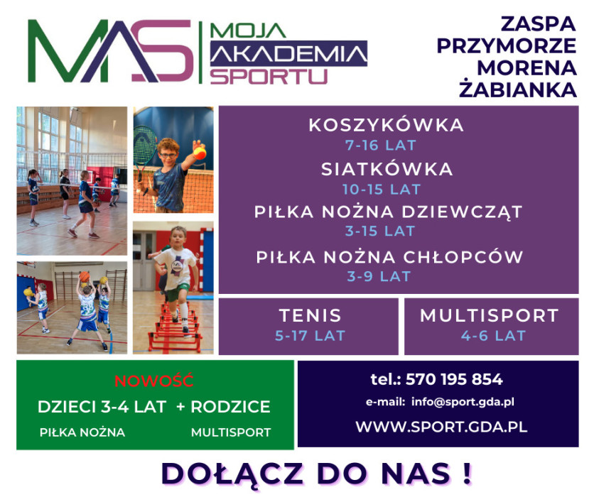 Treningi dla dzieci i młodzieży (3-17 lat) - Moja Akademia Sportu