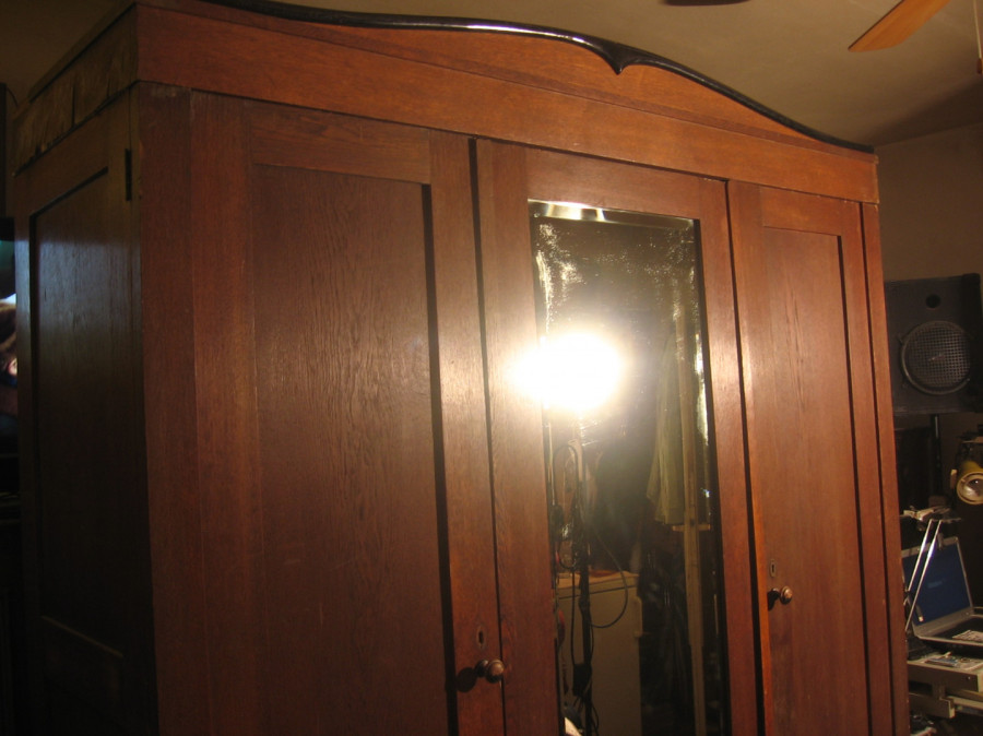 szafa trzydrzwiowa stylowa orginalna antyk z lustrem z de.: zdjęcie 88382935