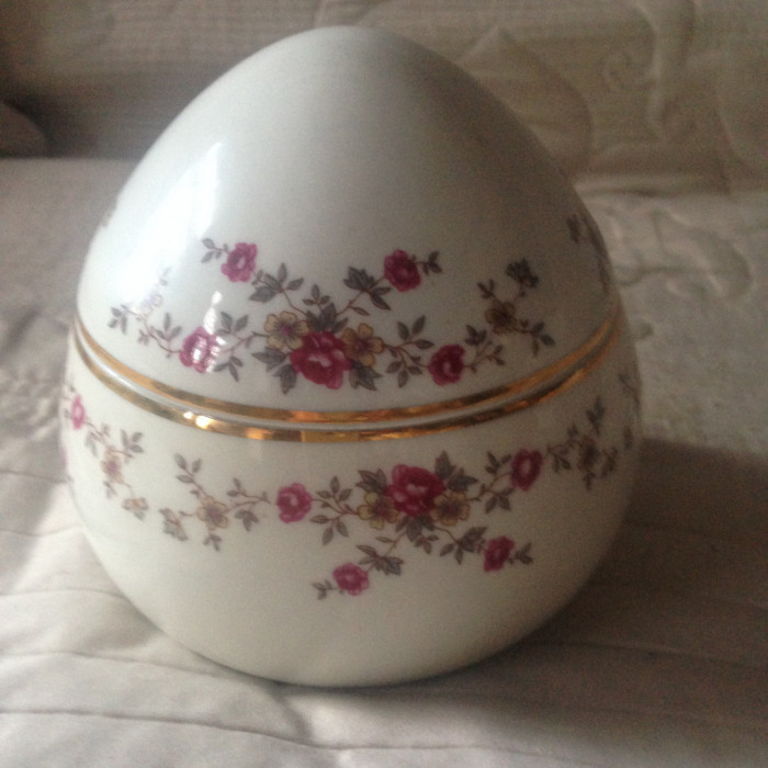 Ogromne porcelanowe jajo (szkatułka) 2 części: zdjęcie 88468253