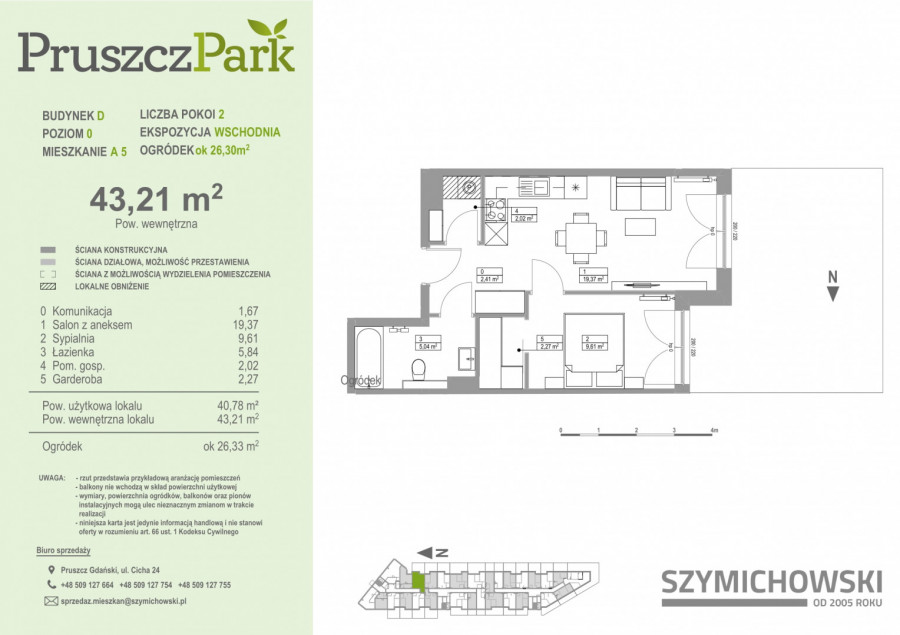 Pruszcz Park A.5 mieszkanie 2-pok na parterze z ogródkiem: zdjęcie 88672168