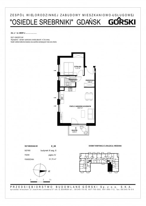 mieszkanie E69 Osiedle Srebrniki 51.00m2: zdjęcie 88808066