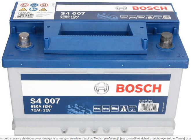 Akumulator Bosch 72ah 680a