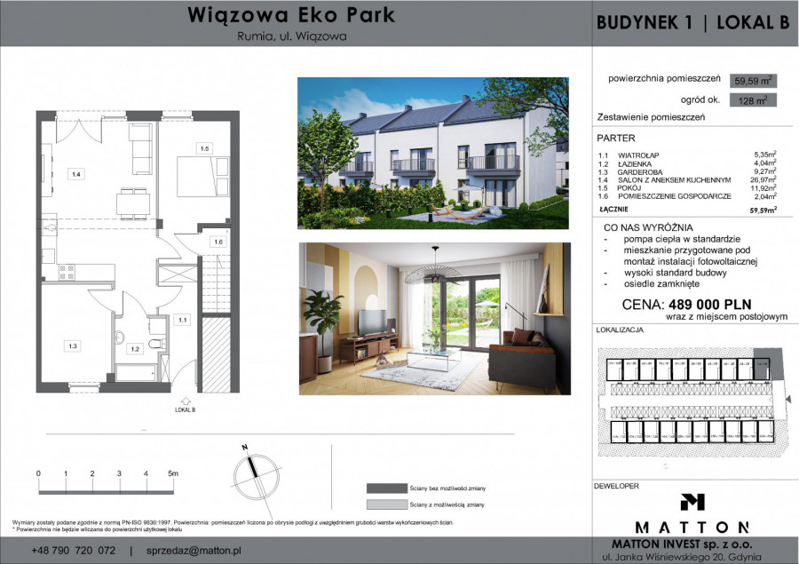 Mieszkanie 3-pok. z ogrodem 128 m2 Wiązowa Eko Park: zdjęcie 89061783