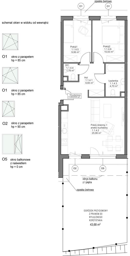 INPRO S.A. - OPTIMA - mieszkanie 3-pok. 61.71 m2 ogródek, łazienka i oddzielna toaleta: zdjęcie 94257964