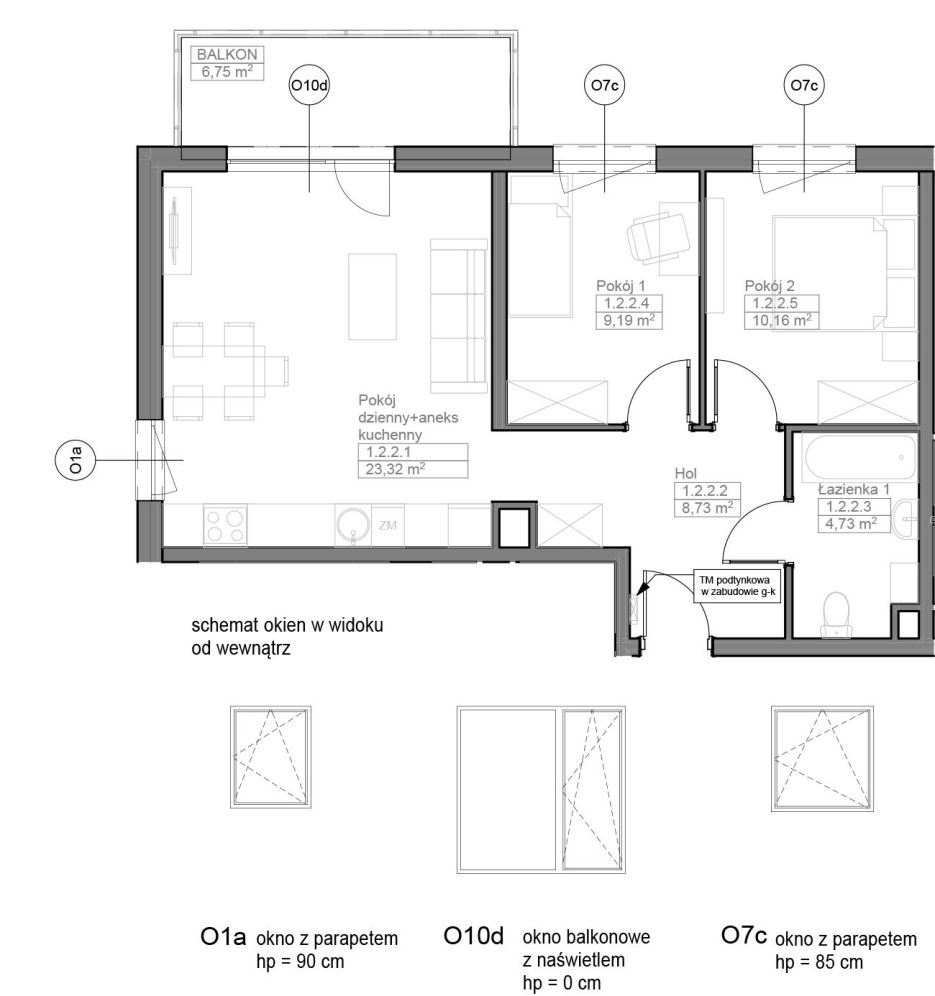 INPRO S.A. - OPTIMA - mieszkanie 3-pok. 56.13 m2: zdjęcie 94259429