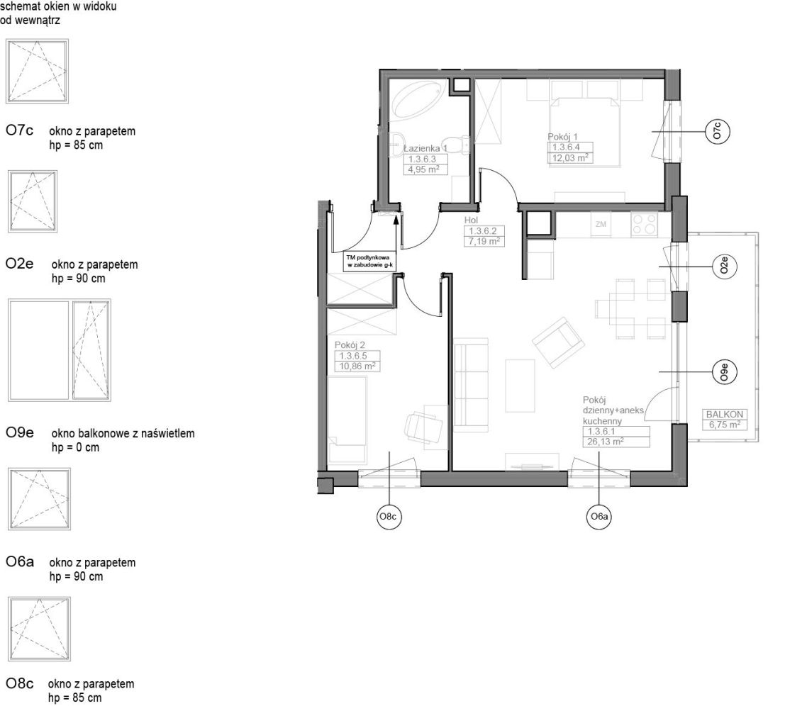 INPRO S.A. - OPTIMA - mieszkanie 3-pok. 61.18 m2: zdjęcie 94259522