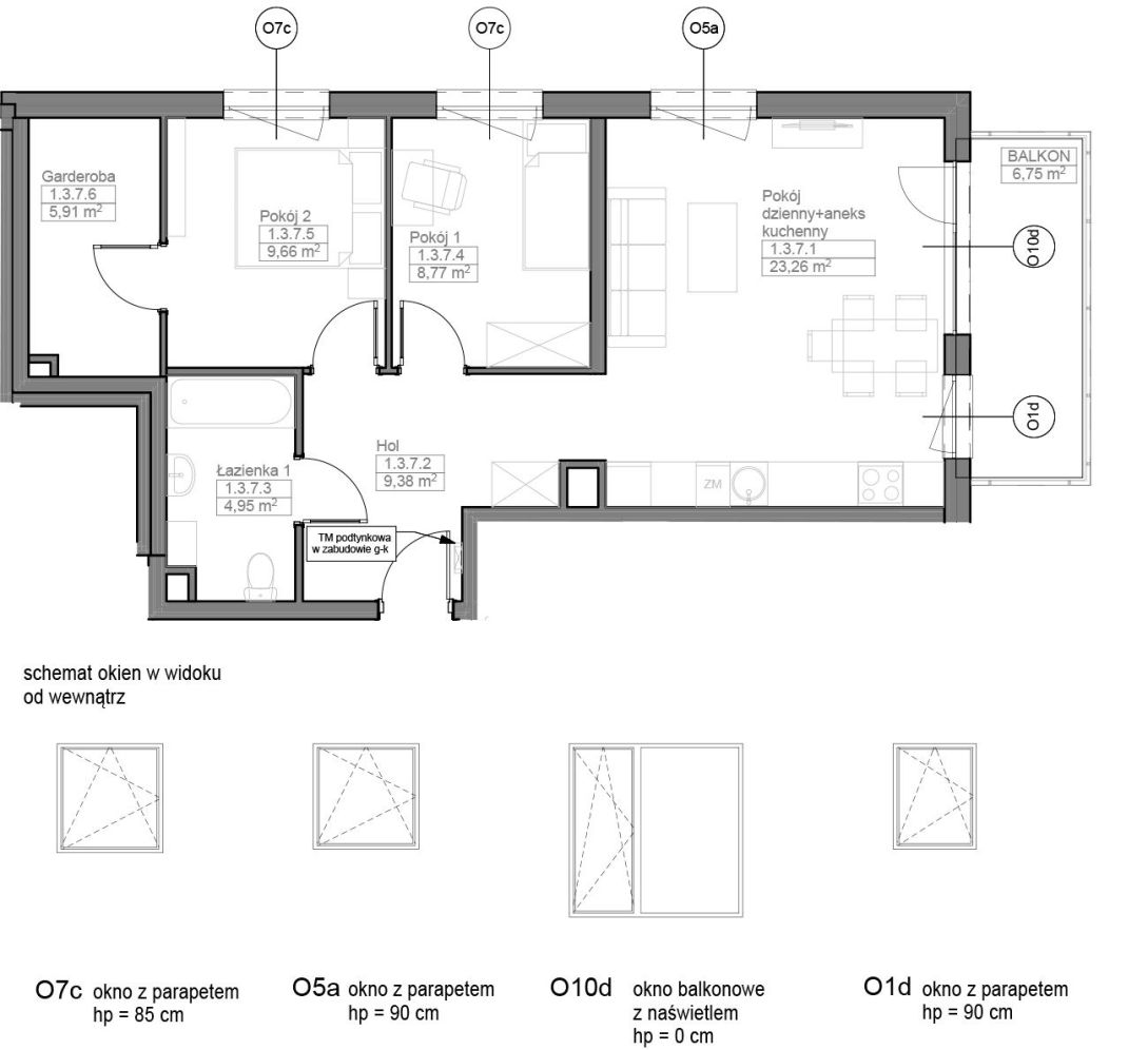 INPRO S.A. - OPTIMA - mieszkanie 3-pok. 62.06 m2 garderoba: zdjęcie 94259792