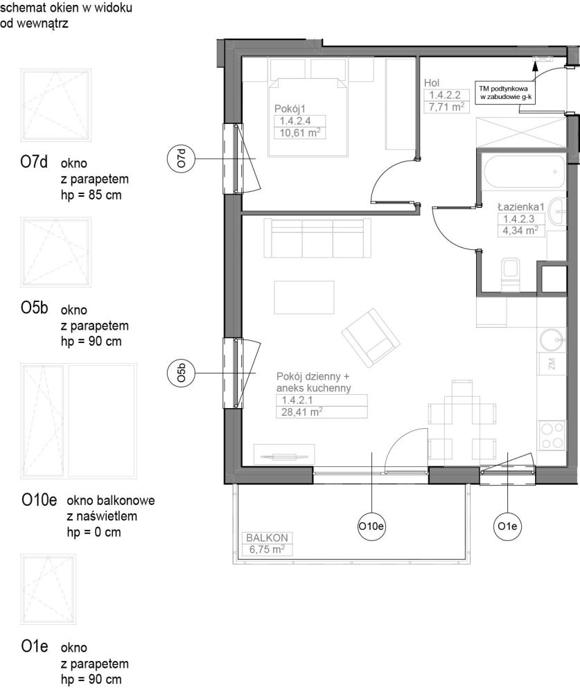 INPRO S.A. - OPTIMA - mieszkanie 2-pok. 50.91 m2: zdjęcie 94259941