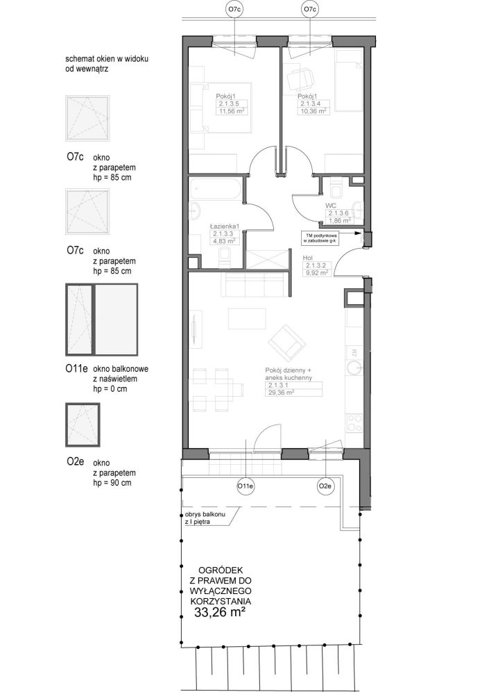 INPRO S.A. - OPTIMA - mieszkanie 3-pok. 67.89 m2 ogródek, łazienka i oddzielna toaleta: zdjęcie 94260001