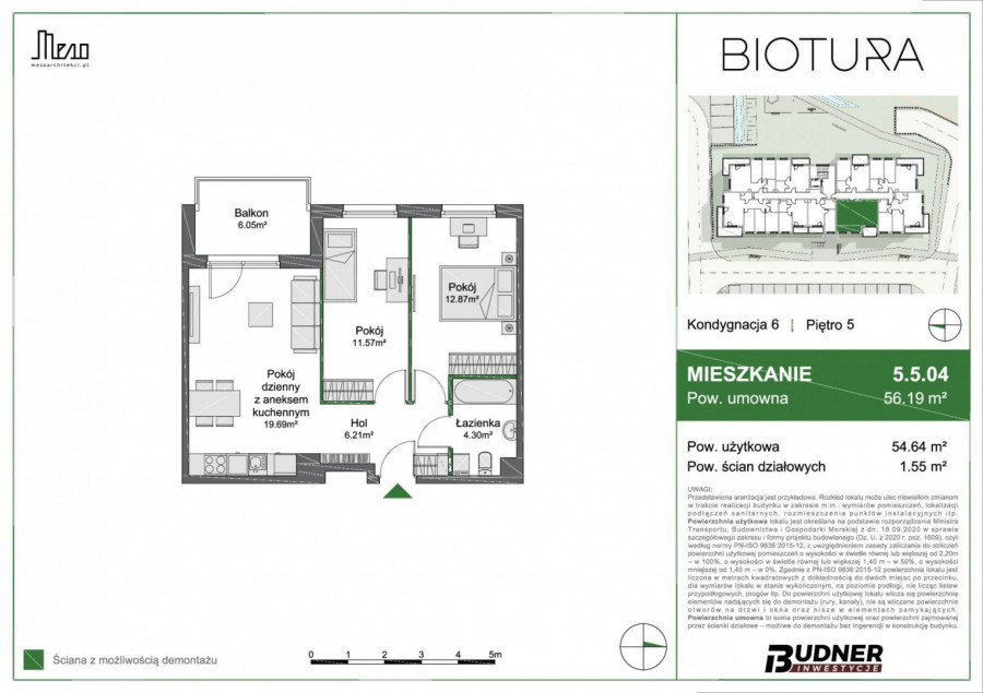 Osiedle Biotura - Funkcjonalne Mieszkanie 3 pokojowe!: zdjęcie 90013904