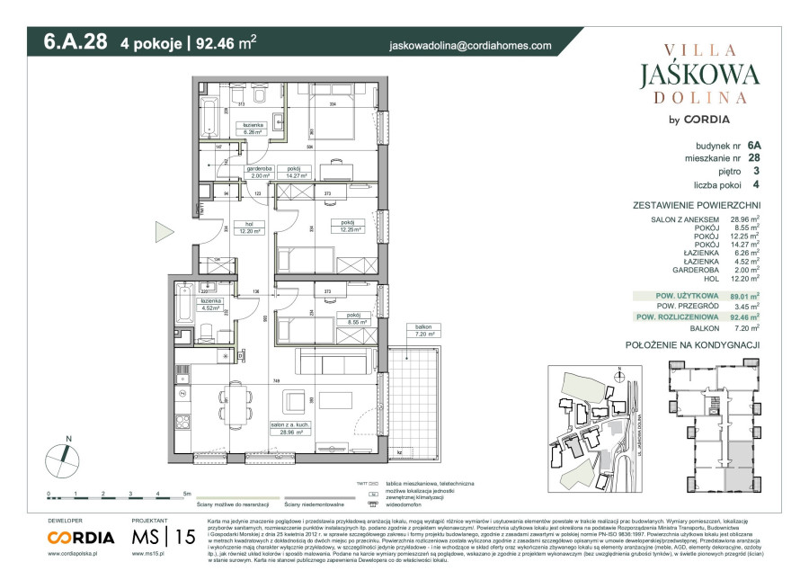 Villa Jaśkowa Dolina - Mieszkanie 6.A.28: zdjęcie 91102631