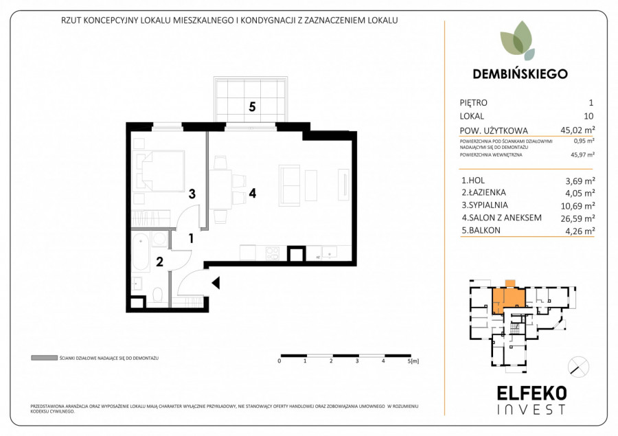 Gdynia Dembińskiego, 2 pokoje, 45,04 m2 balkon: zdjęcie 89912041