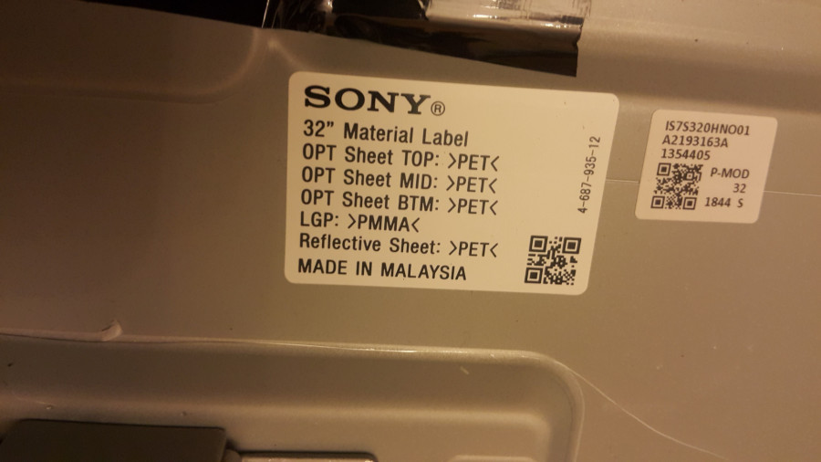 Sony KDL-32WE610 części podzespoły: zdjęcie 90150798
