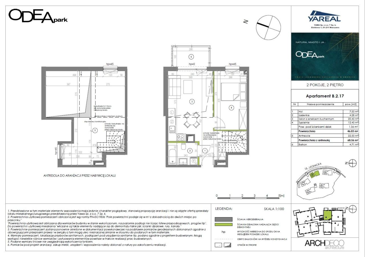 ODEA Park Apartament B.2.17 3-pok (68,56 m2) z widokiem na Gdańsk: zdjęcie 93249767