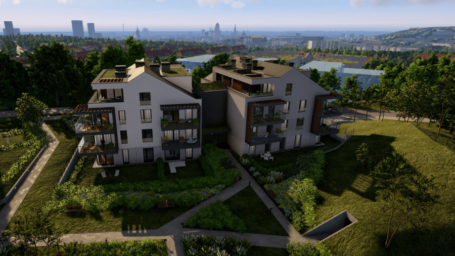 ODEA Park Apartament A.1.10 słoneczne 3 pokoje (56,66m2) wśród zieleni: zdjęcie 90511528