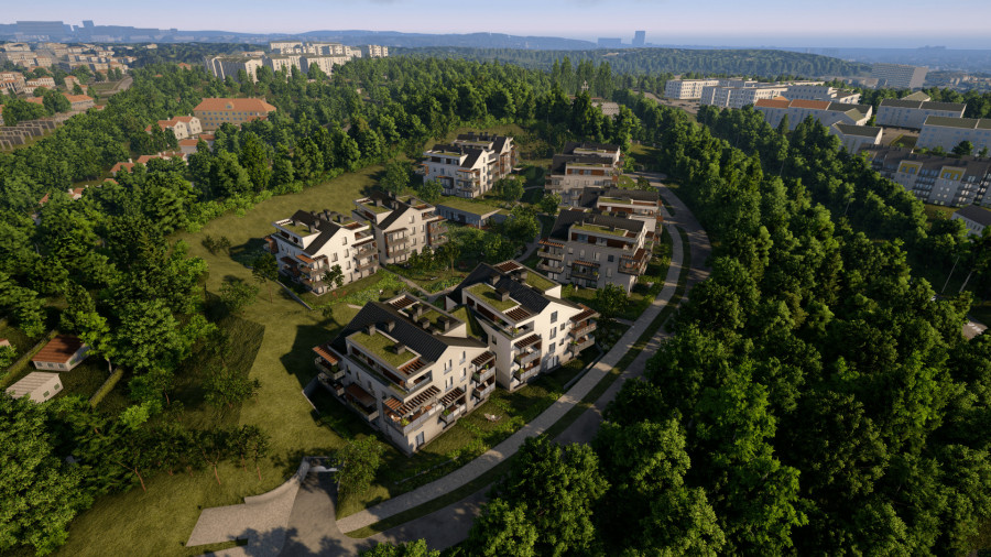 ODEA Park Apartament A.1.10 słoneczne 3 pokoje (56,66m2) wśród zieleni: zdjęcie 90511529