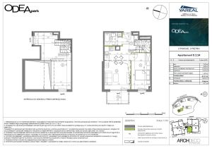 ODEA Park Apartament D.2.24 3-pok (70,45 m2) z widokiem na zieleń