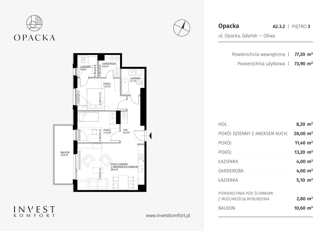 Mieszkanie Opacka Apartamenty A2.3.2: zdjęcie 94599959