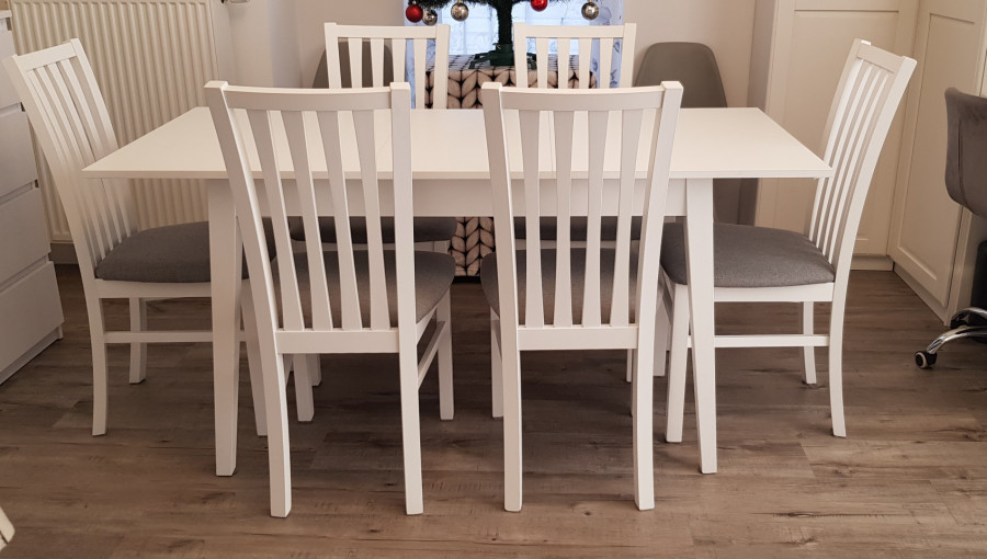 Stół rozkładany biały półmat jak nowy stan idealny.: zdjęcie 90621269