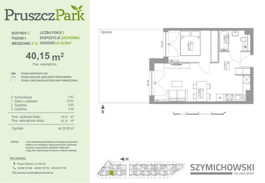 Pruszcz Park 0.A.12 - mieszkanie 2pok na partere: zdjęcie 92571663