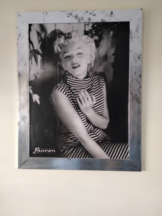 Obraz Marilyn Monroe w srebrnej ramie plus książka gratis: zdjęcie 91245322