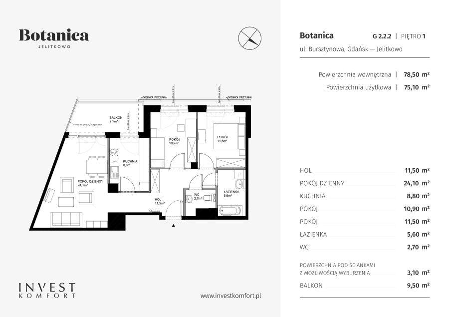 Mieszkanie Botanica Jelitkowo G2.2.2: zdjęcie 92634677