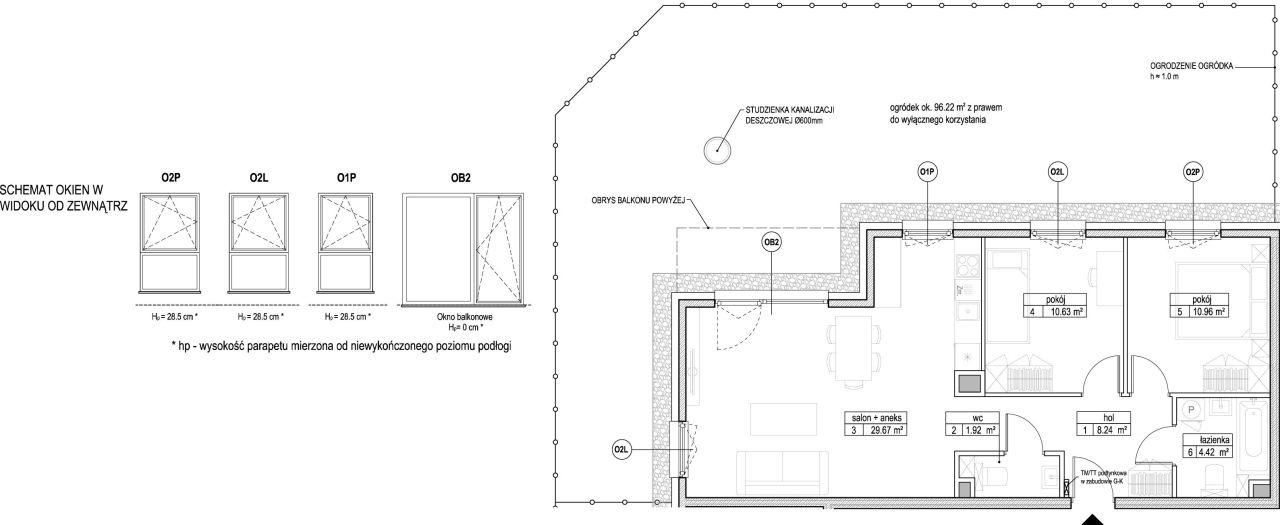 INPRO S.A. - Atut - mieszkanie 3-pok. 65.84 m2 ogródek, łazienka i oddzielna toaleta: zdjęcie 94561515
