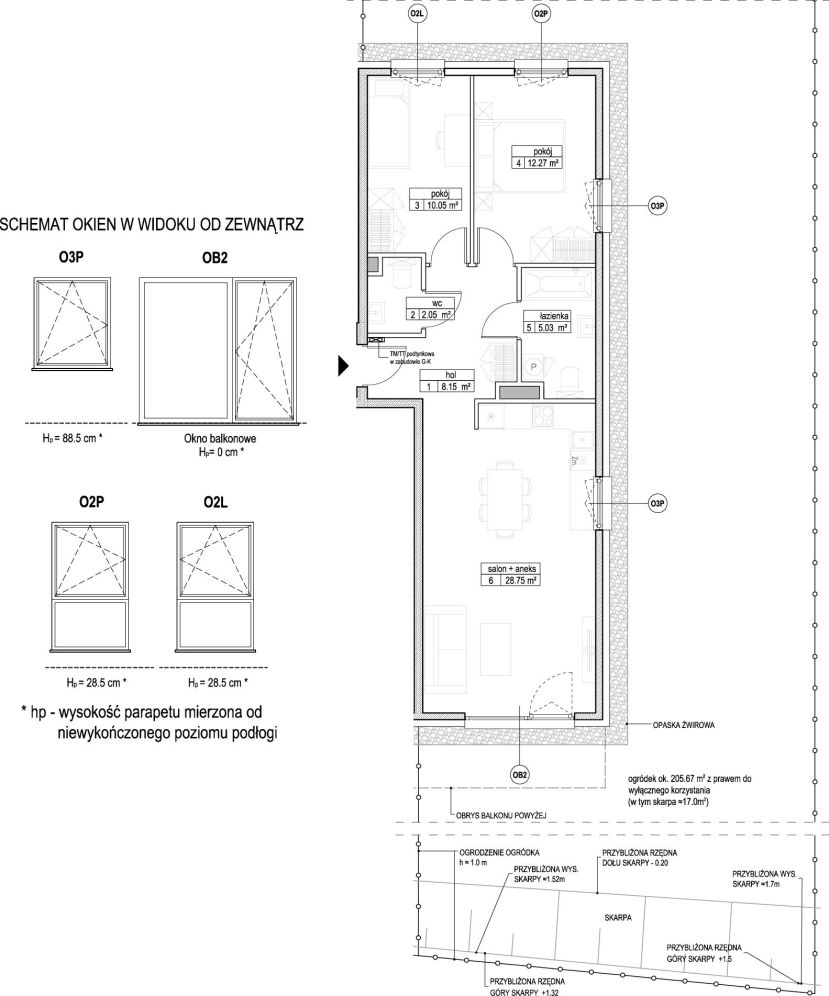 INPRO S.A. - Atut - mieszkanie 3-pok. 66.30 m2 duży ogródek, łazienka i oddzielna toaleta: zdjęcie 94243164