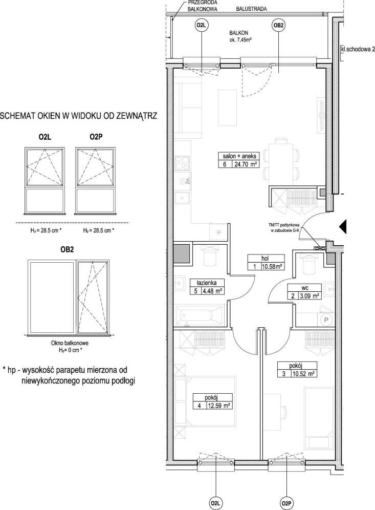 INPRO S.A. - Atut - mieszkanie 3-pok. 65.96 m2 łazienka i oddzielna toaleta, letnia wyprzedaż: zdjęcie 94449596