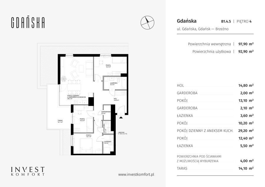 Mieszkanie Gdańsk Gdańska B1.4.5: zdjęcie 94599513