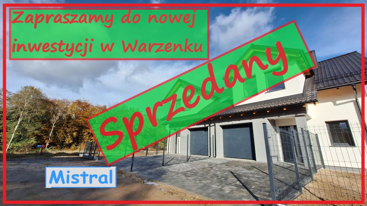 Sprzedany I Zapraszamy do nowej inwestycji w Warzenku: zdjęcie 93065412