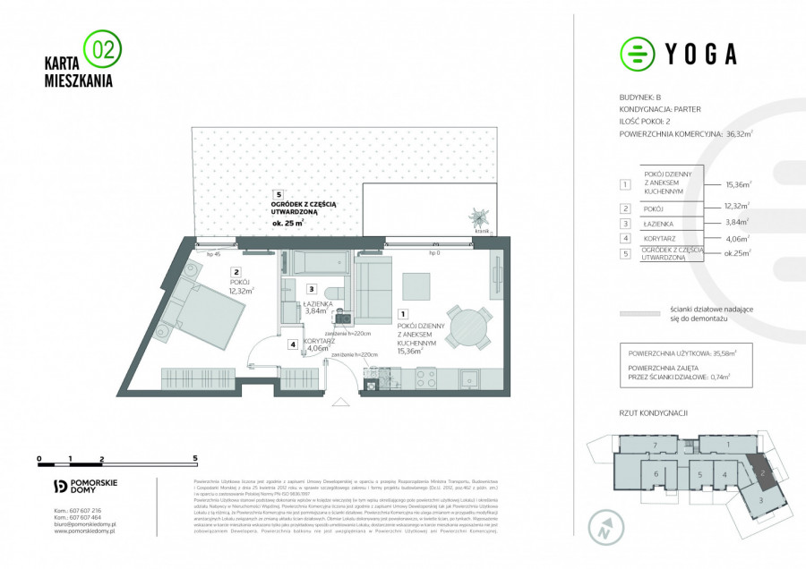 YOGA - nowe mieszkanie 2-pokojowe (36,32 m2) z ogrodem!: zdjęcie 91694615