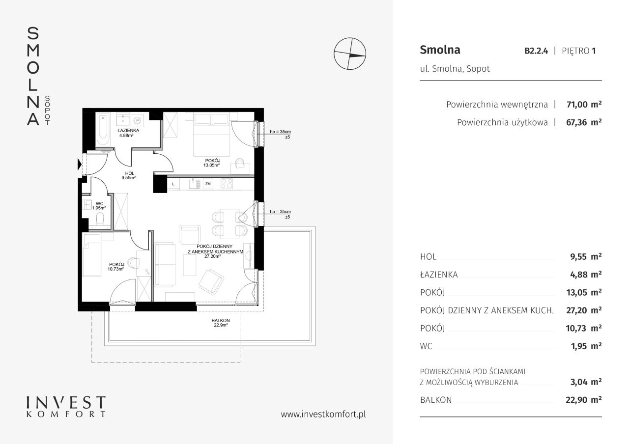 Mieszkanie Smolna B2.2.4: zdjęcie 94600173