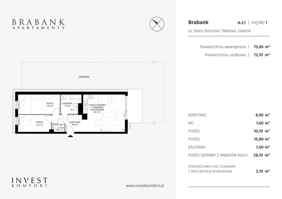 Mieszkanie Gdańsk Brabank Apartamenty H.2.1: zdjęcie 92634698