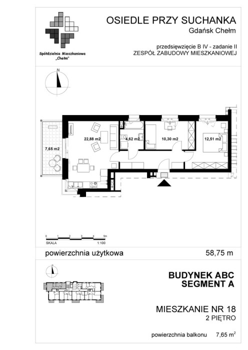 Nowe Mieszkanie nr 18 segment A Gdańsk Chełm: zdjęcie 91875050