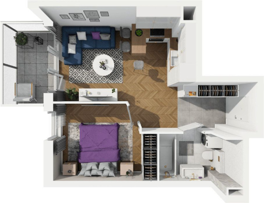 Apartament inwestycyjny I 2-pokoje I 34m2 + balkon: zdjęcie 92741178