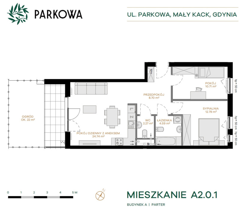 Parkowa Gdynia - 3 pokoje z ogródkiem - mieszkanie A2.0.1: zdjęcie 91947415