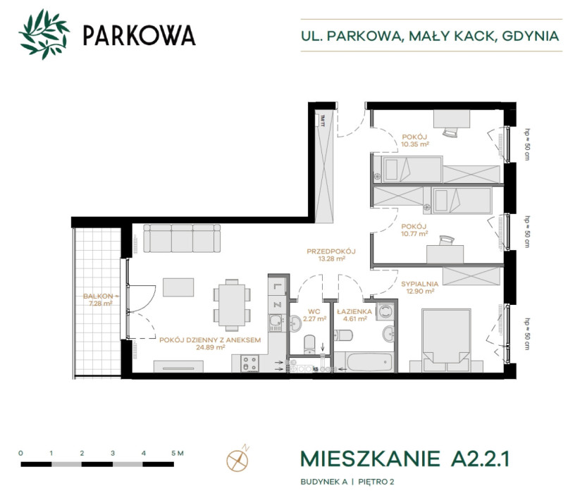 Parkowa Gdynia Mały Kack - mieszkanie A2.2.1: zdjęcie 91947445