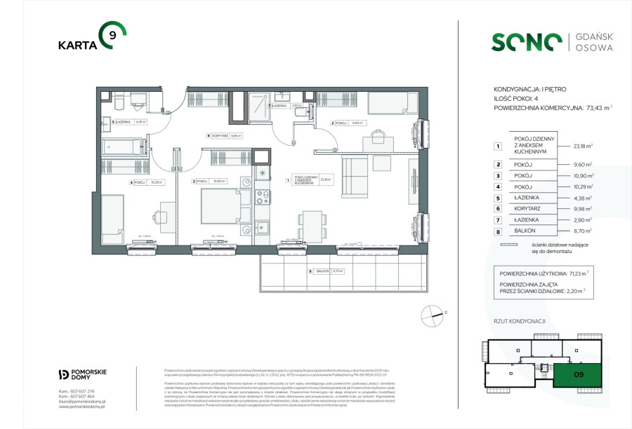 Nowość: SONO - nowe mieszkanie 4-pokojowe (73,43 m2) z balkonem!: zdjęcie 92276795