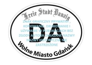 Naklejka Wolne Miasto Gdańsk - DA na auto i do identyfikacji walizek: zdjecie 65433522