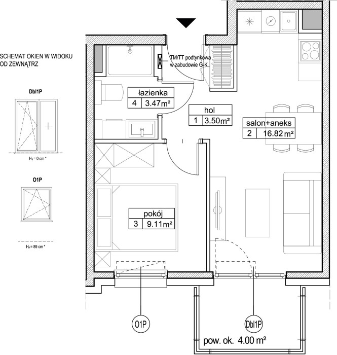 INPRO S.A. - Atut - mieszkanie 2-pok. 32.90 m2: zdjęcie 92419514